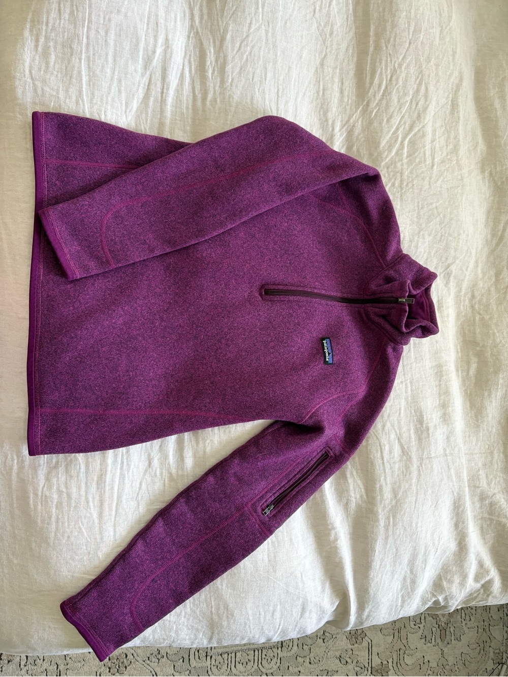 Patagonia Women's Purple Half-Zip Fleece Pullover - Size M